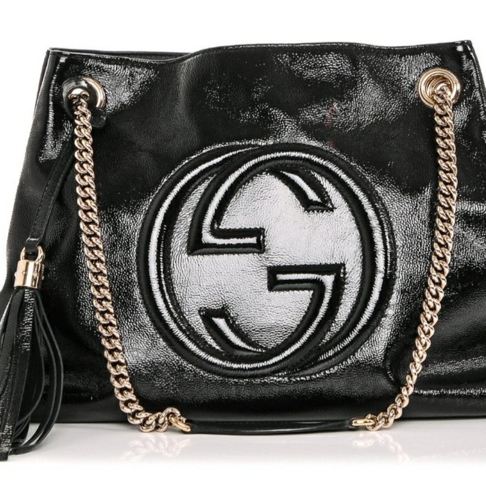 🚫*SOLD*🚫 Gucci Medium Patent Leather Soho Chain bag